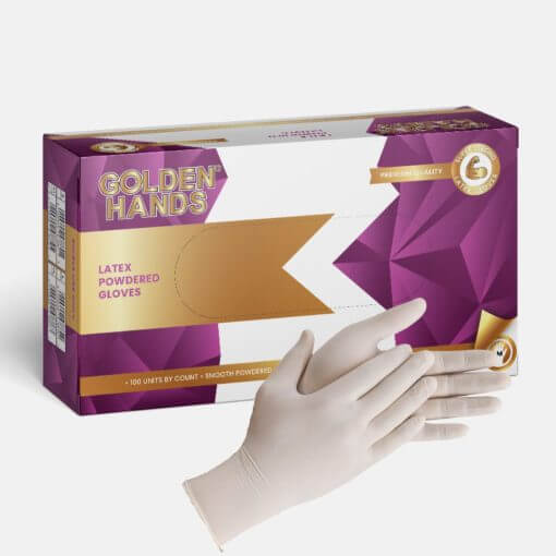 Powdered Latex Examination Gloves Box of 100
